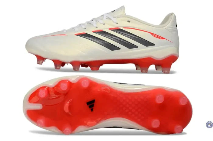 COPA PURE ELITE 4 FG BORN FOR GOALS - BLANC/ARGENTÉ/NOIR/LUCID RED