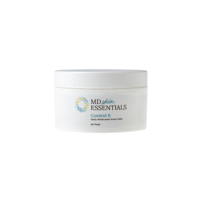 MD Skin Essentials Control It treatment pads, 60 pre-soaked pads designed to help control excess oil and clarify the skin.