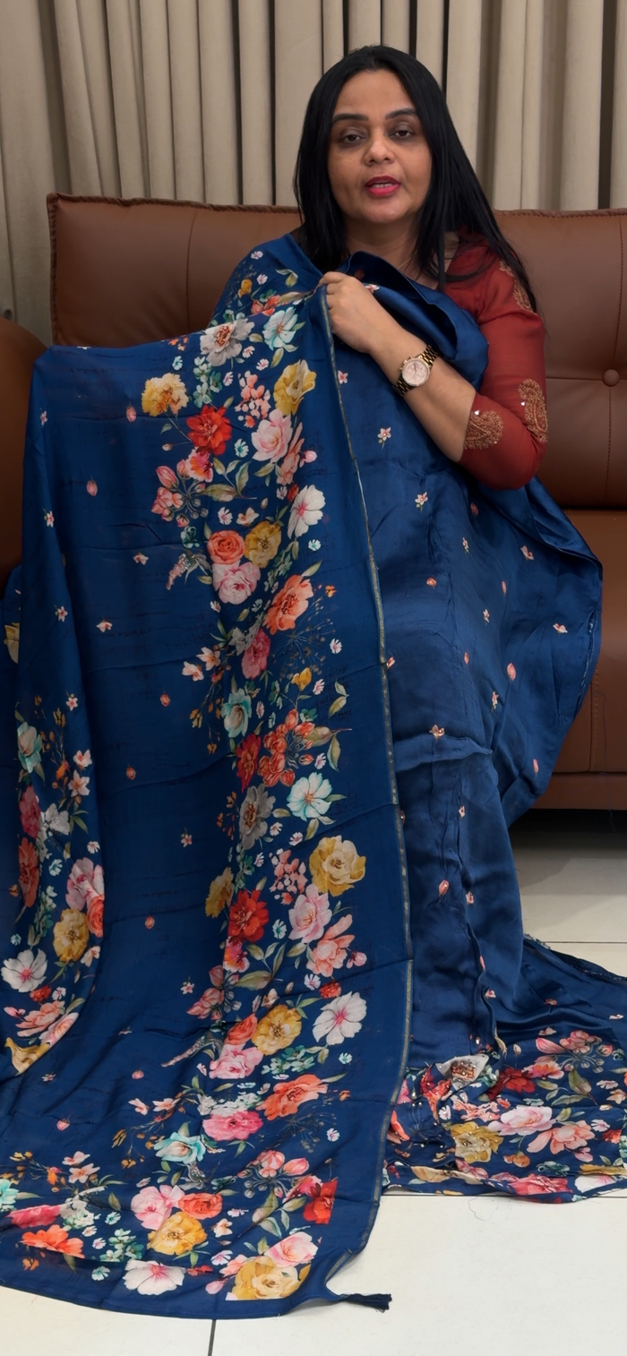 MUSLIN SILK UNSTITCHED SALWAR SUITS - IHA 34853