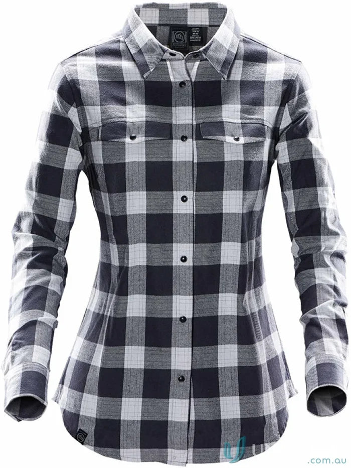 Womens Logan Snap Front Shirt with chest pockets, snap closures, perfect for uniforms