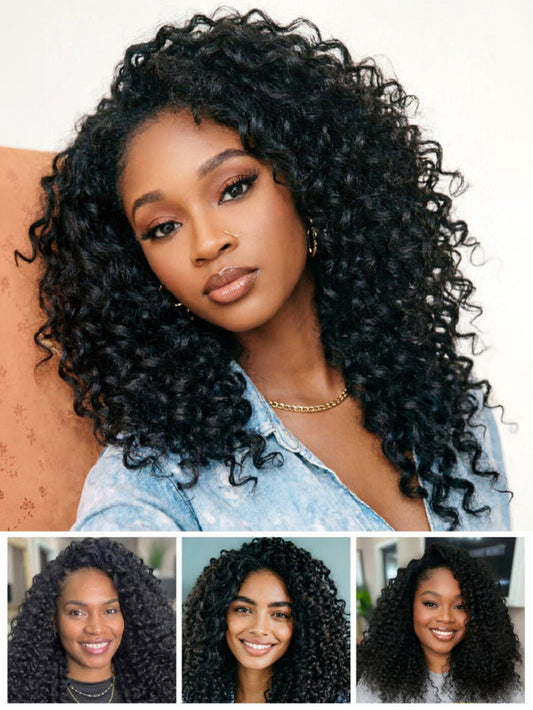 18" Newmiss Deep Wave Crochet Hair – Easy Installation Curly Human Hair for Protective Hairstyles - newmiss hair