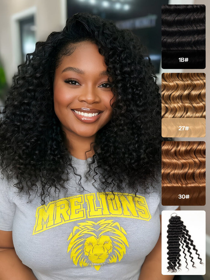 18" Newmiss Deep Wave Crochet Hair – Easy Installation Curly Human Hair for Protective Hairstyles - newmiss hair