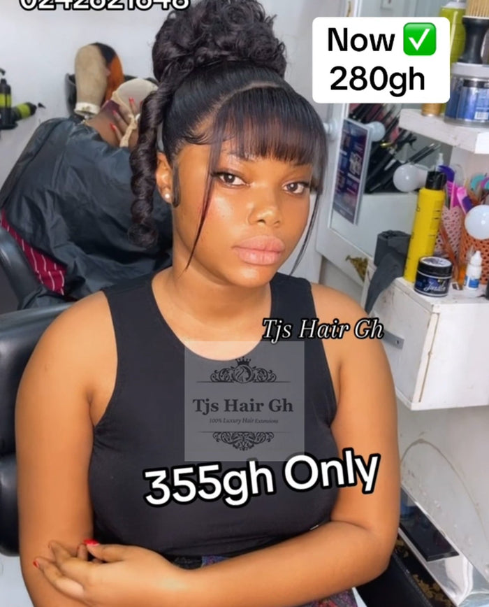 12" Frontal +20" bundles ponytail