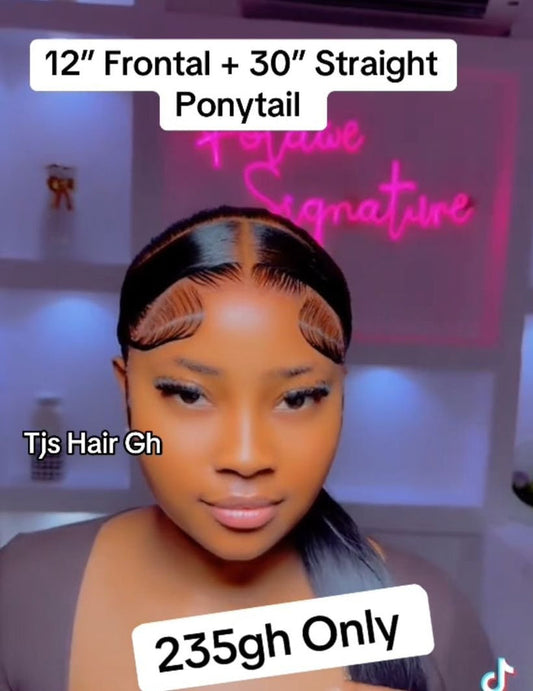 12’Frontal+30" Stw Ponytail