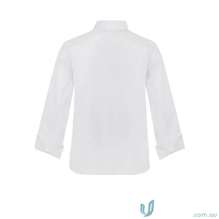 WorkCraft CJ051 Executive Chef LS Jacket With Press Studs in white