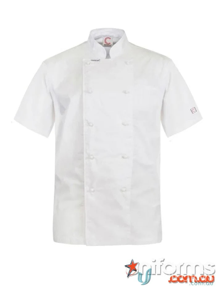 WorkCraft CJ049 Executive Lightweight SS Chef Jacket in White