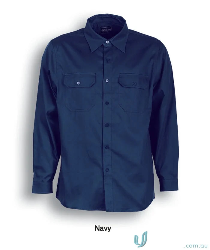 Bocini WS0680 Cotton Drill Work LS Shirt