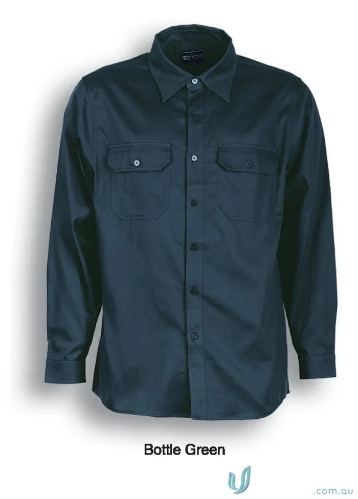 Bocini WS0680 Cotton Drill Work LS Shirt
