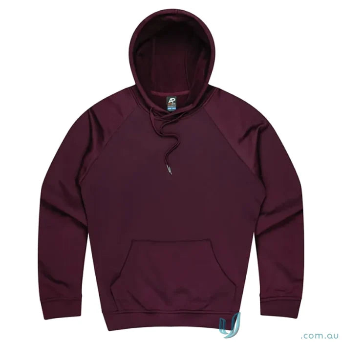 Maroon Crusader Fleece Hooded Sweatshirt with comfortable fit, perfect for sports uniforms