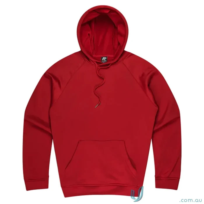 Red hooded sweatshirt from Crusader Hoodies with crusader fleece and comfy fit