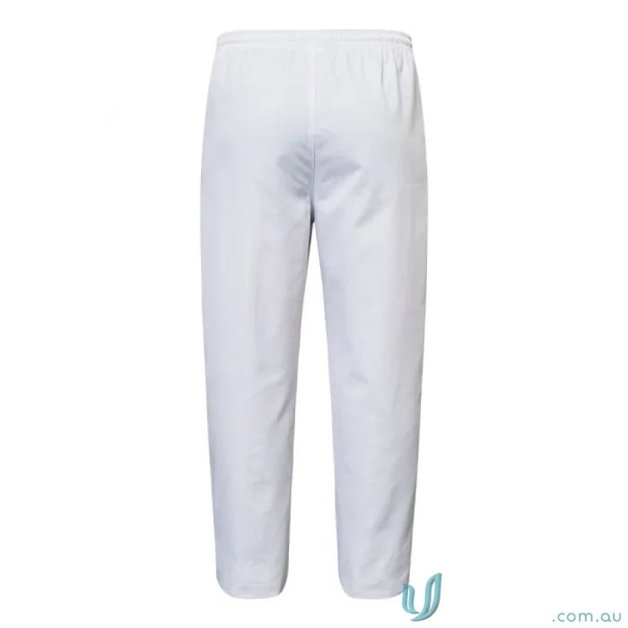 WorkCraft WP3019 Food Industry Elastic Drawstring White Pant in white