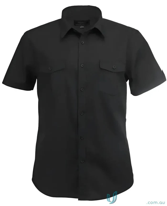 2034S-pt-1 2034S-pt Hospitality Nano SS Shirts in Black