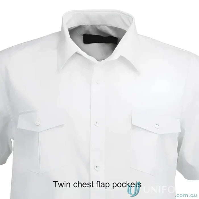 2034S-pt-1 2034S-pt Hospitality Nano SS Shirts in White