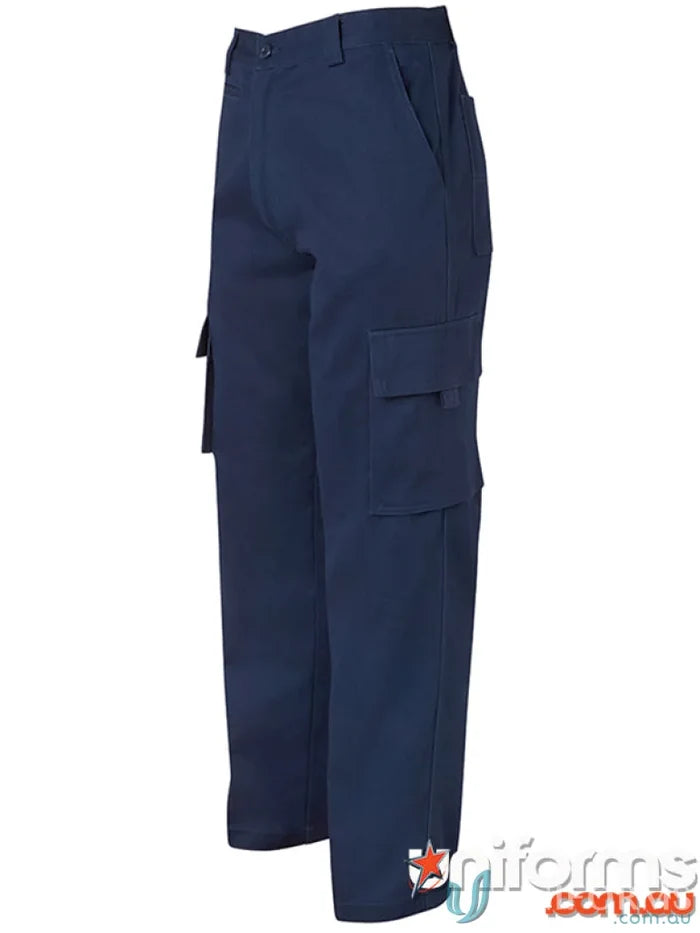 Navy blue JBs Ladies Multi Pocket Pant with two functional pockets for casual uniforms