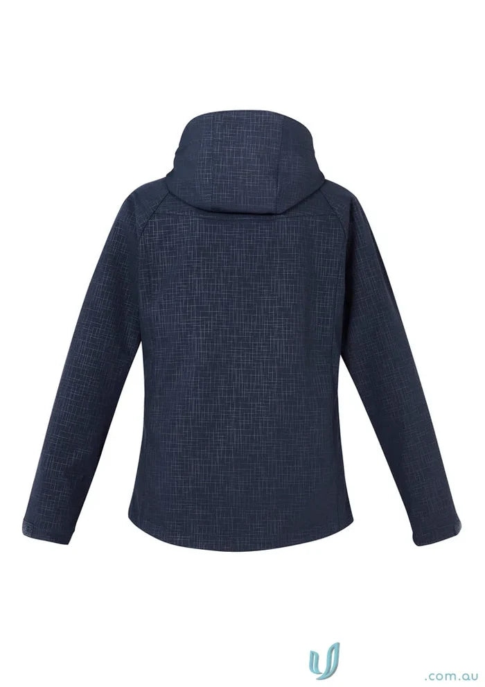 Navy blue women’s geo jacket from Biz Collection Women’s Ladies Geo Jacket line