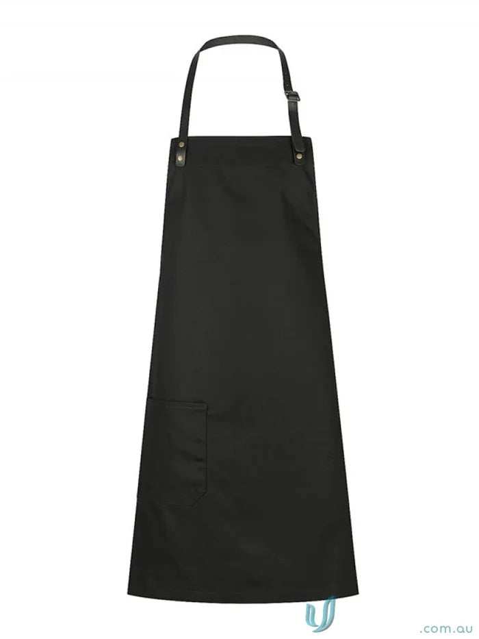 Luca Cotton Canvas Apron with Black adjustable neck strap for uniforms, purchase separately