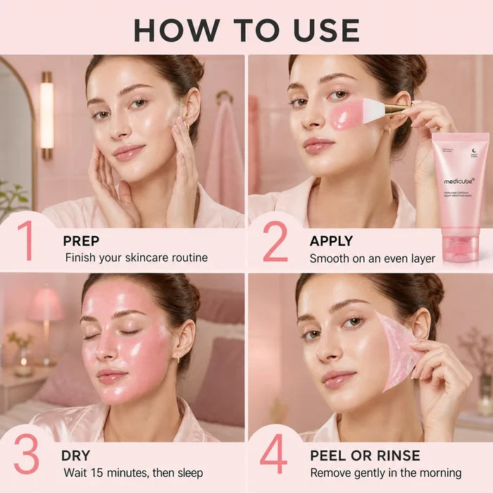 [medicube] PDRN Pink Caffeine Overnight Wrapping Mask : SLEEP, SHED, AND GLOW!