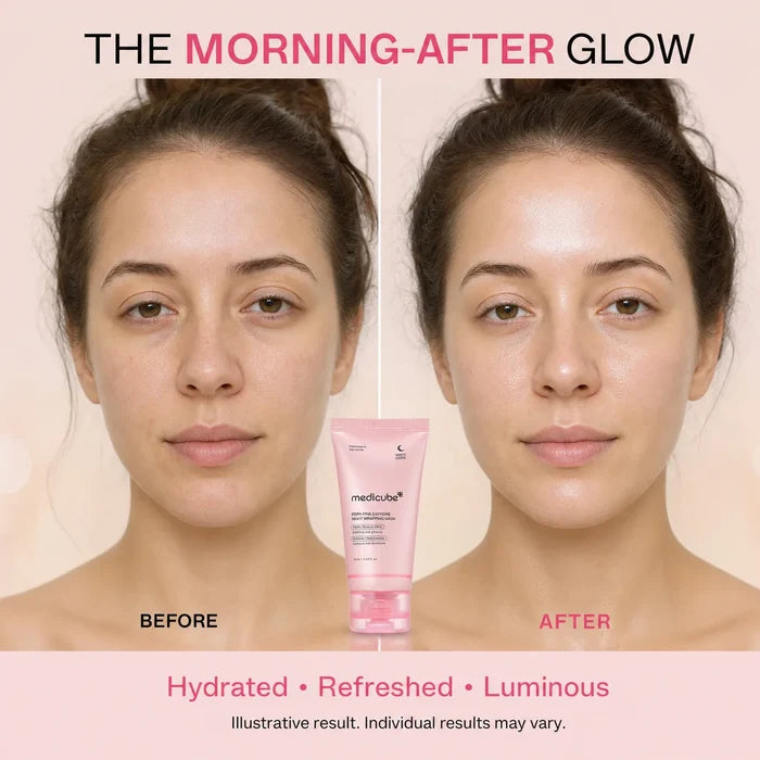 [medicube] PDRN Pink Caffeine Overnight Wrapping Mask : SLEEP, SHED, AND GLOW!