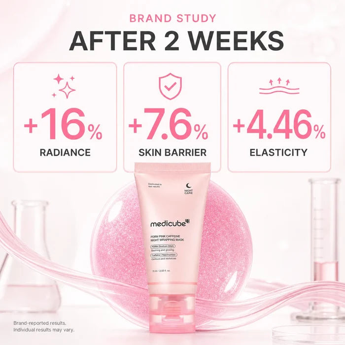 [medicube] PDRN Pink Caffeine Overnight Wrapping Mask : SLEEP, SHED, AND GLOW!