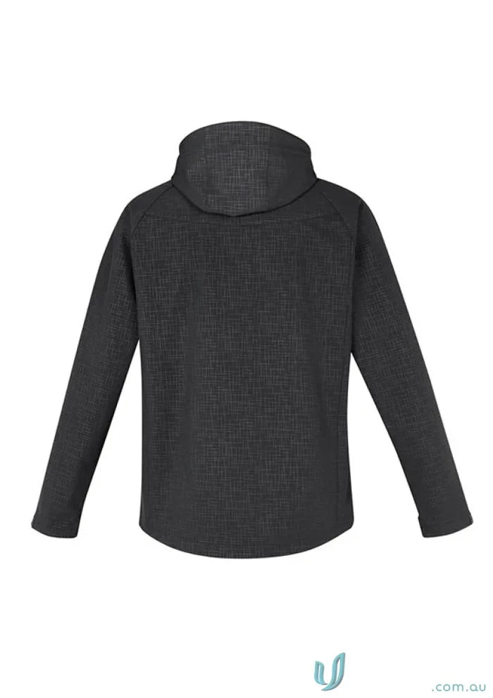 Dark gray textured long-sleeved men’s geo jacket j135m from Biz Collection Men’s