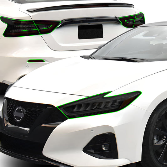 Full Headlight Taillight Precut Smoked PPF Tint Kit Film Overlay Fits Nissan Maxima 2015 - 2023 - Bogar Tech Designs