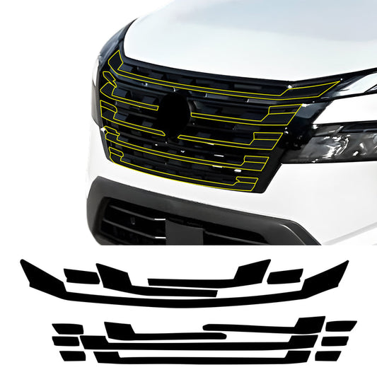 Nissan Rogue 2024-2026 Blackout Chrome Delete Kit – Precut Gloss Black Vinyl Overlays Film