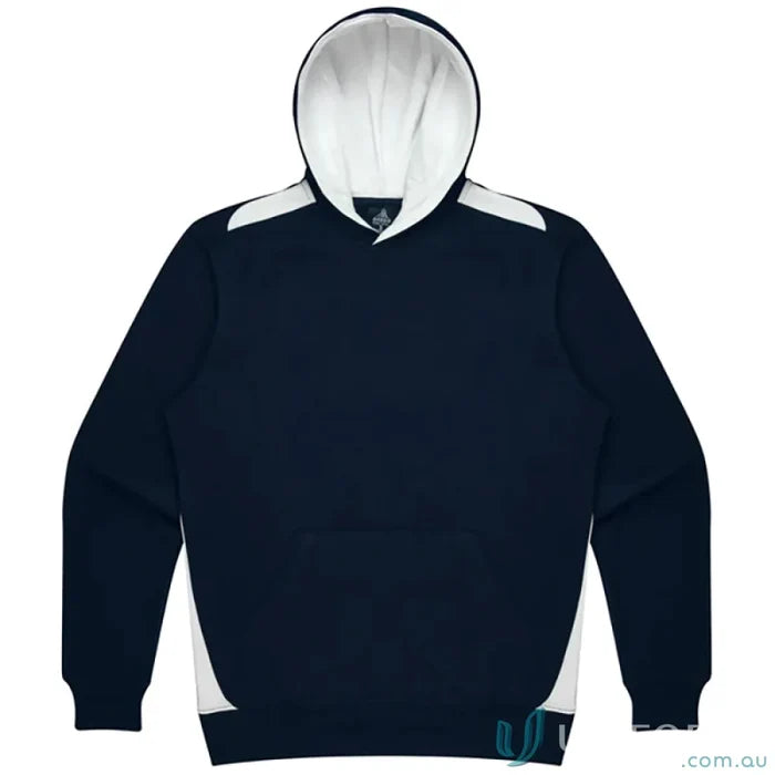Kids Navy and White Hooded Sweatshirt with contrast panels, soft brushed fabric