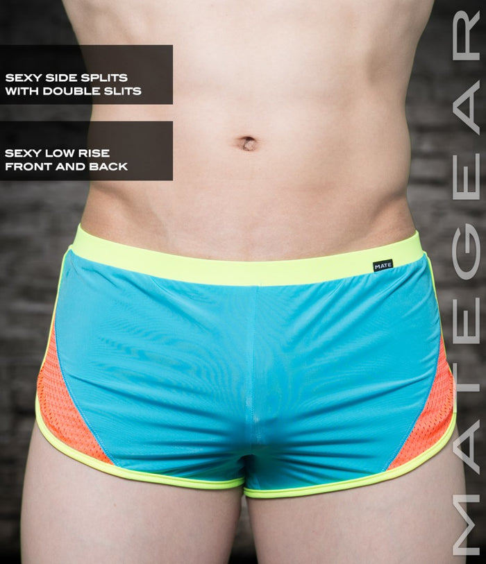Sexy Mens Loungewear Very Ultra Shorts - Hak Kun (Ultra Thin Nylon Series) Deepskyblue / Small