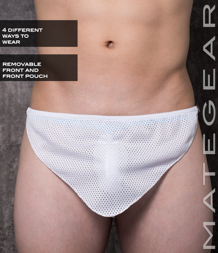 White Sports Netting / SkyBlue Band / Size A (26 Inches to 32 Inches)