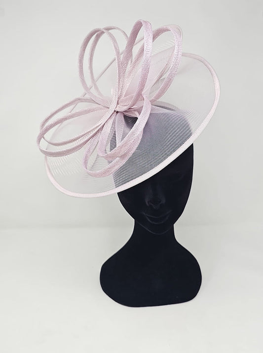 Sorbet Pink Looped Halo Disc Fascinator