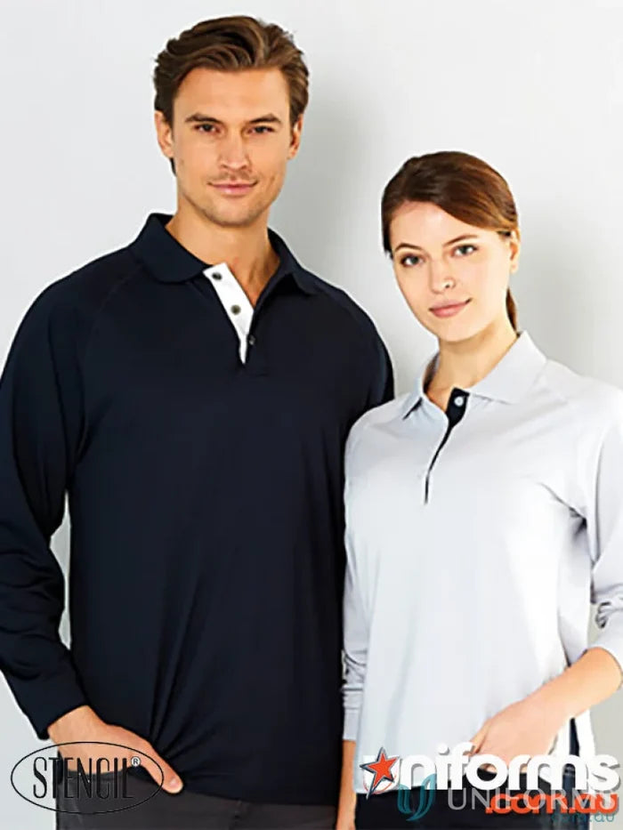 Stencil 1142-PT Stencil Ladies Team LS Polo front product image