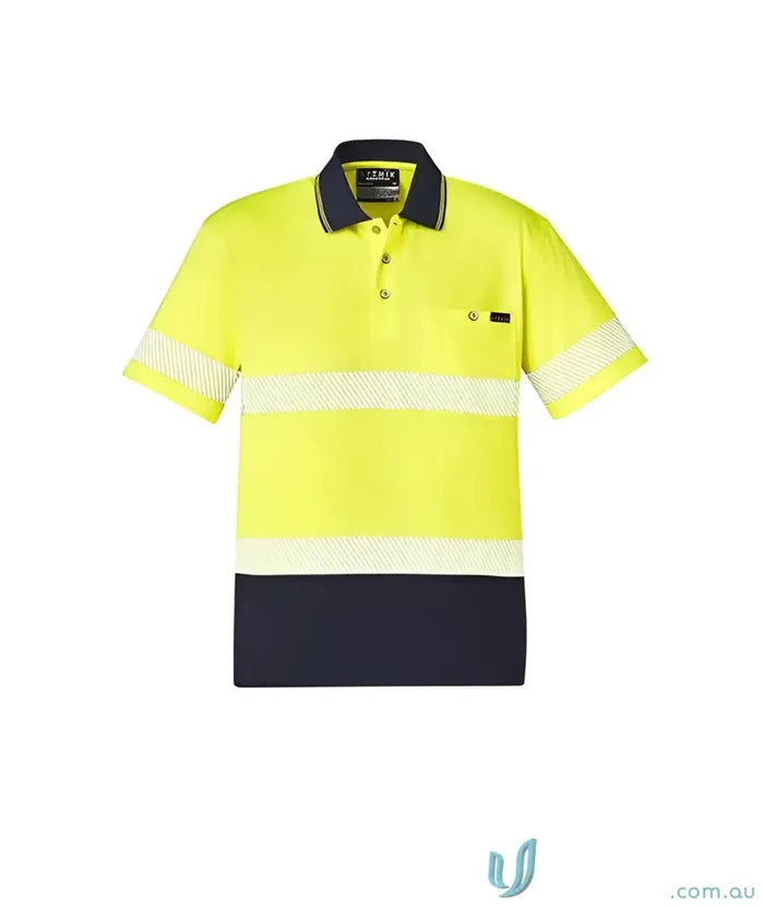 High-visibility short sleeve polo shirt with vis segmented tape for the Syzmic Zh535 polo
