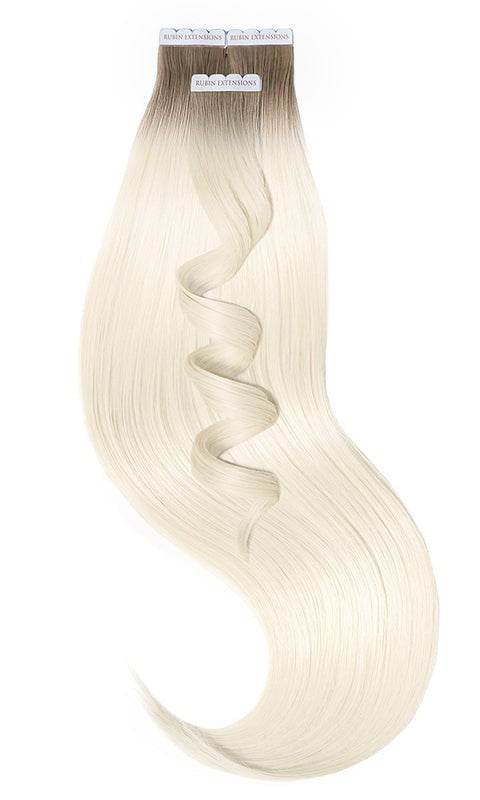 TAPE-IN EXTENSIONS , Kurzer Ansatz, Light -Natural Goldbraun & Beach Blonde