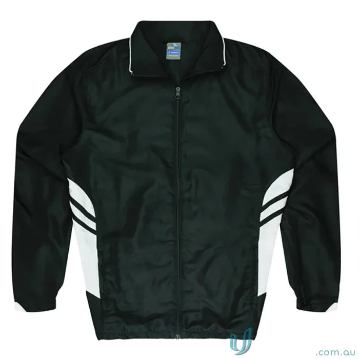 Black and white Tasman Kids Tracktops jacket perfect for uniforms or workwear style
