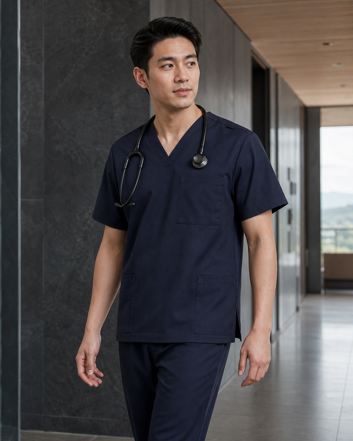 Mens Tokyo V-Neck Scrub Top