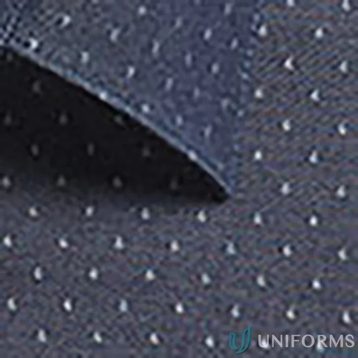 Dark blue Wellington Denim Dobby LS Shirt with small white polka dots