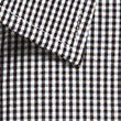 Westgarth Gingham 3Q shirt in easy iron black and white gingham fabric