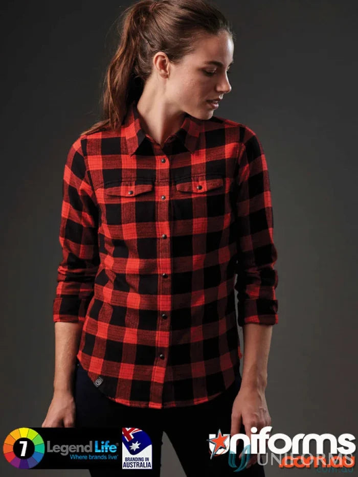 Womens Logan Snap Front Shirt with chest pockets, snap closures, perfect for casual uniforms