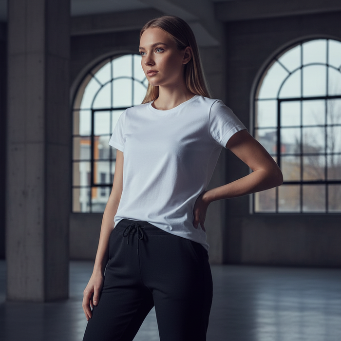Womens Streetworx tee shirt: white lightweight cotton round neck short sleeve tee