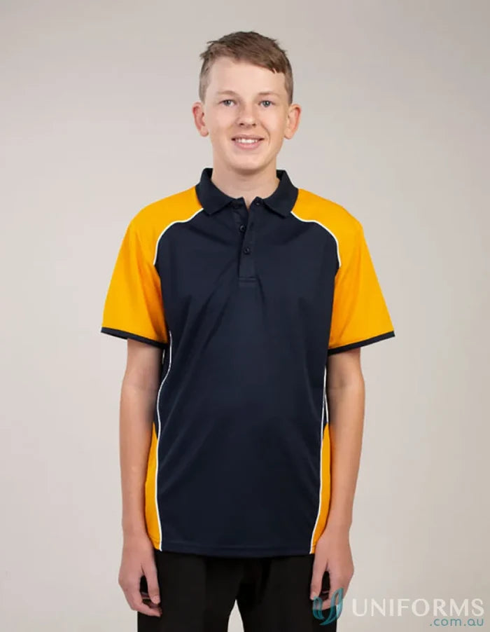 Youth McPherson Polo with Two-tone design, cooldry moisture-wicking, recycled fibres