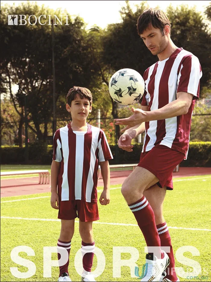 Bocini CT1101 Youth Striped Soccer Jersey front product image